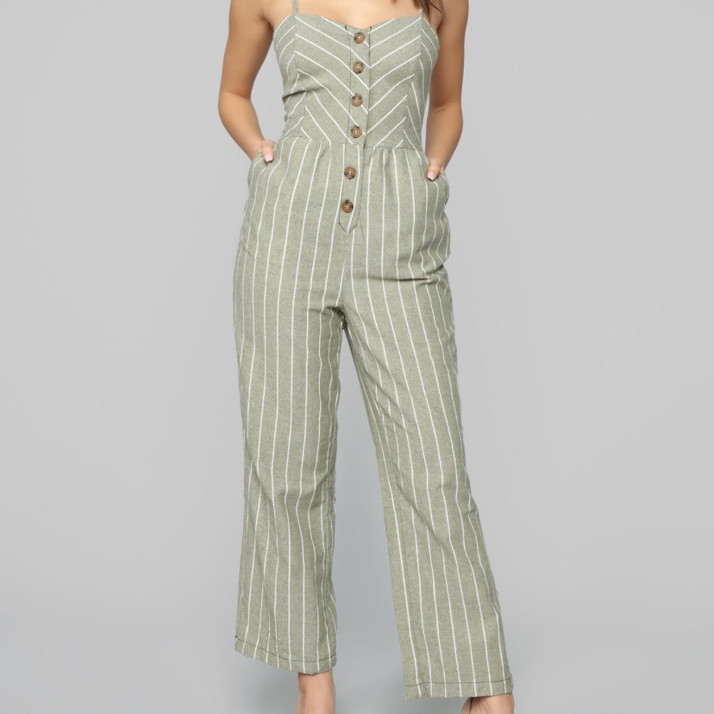 Fashion nova striped jumpsuit